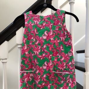 Lilly Pulitzer Pink Green Girls Dress Butterfly 8